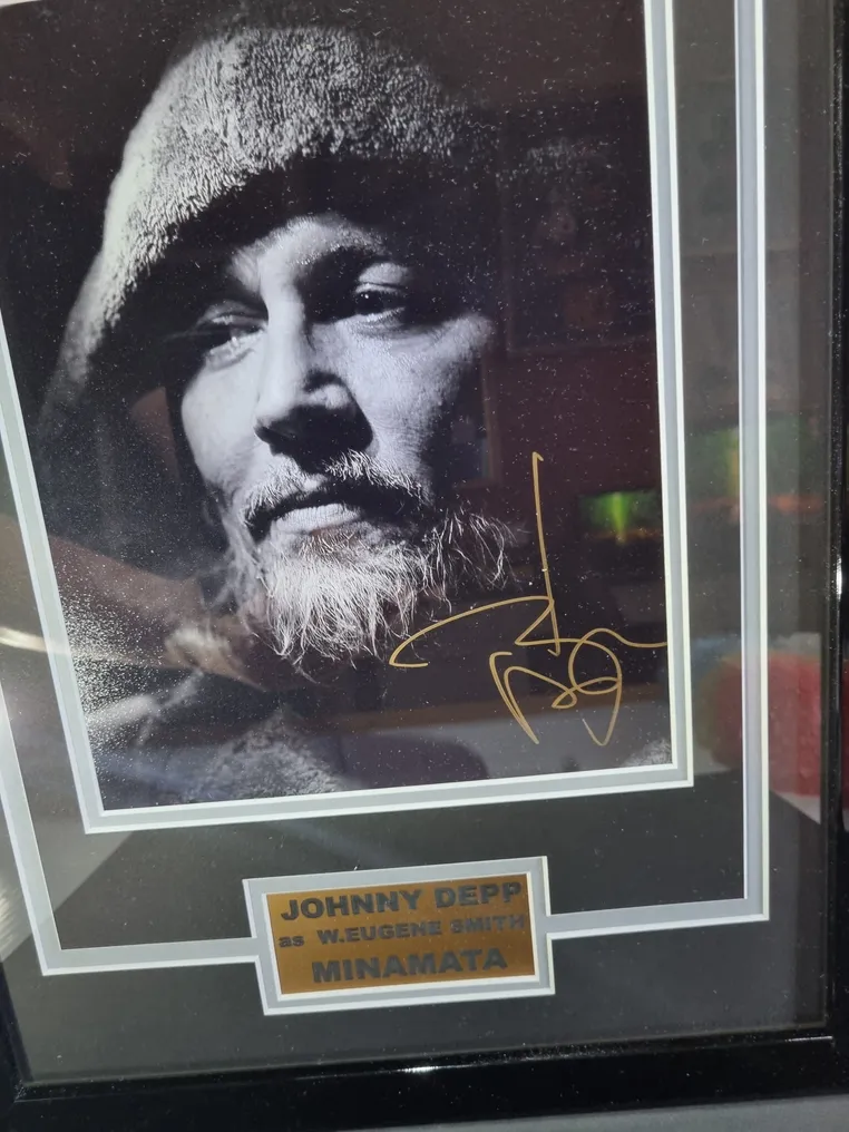 Minimata, Johnny Depp - Signed in Person - with Certificate - Autograph, Photo, Framed #2.1