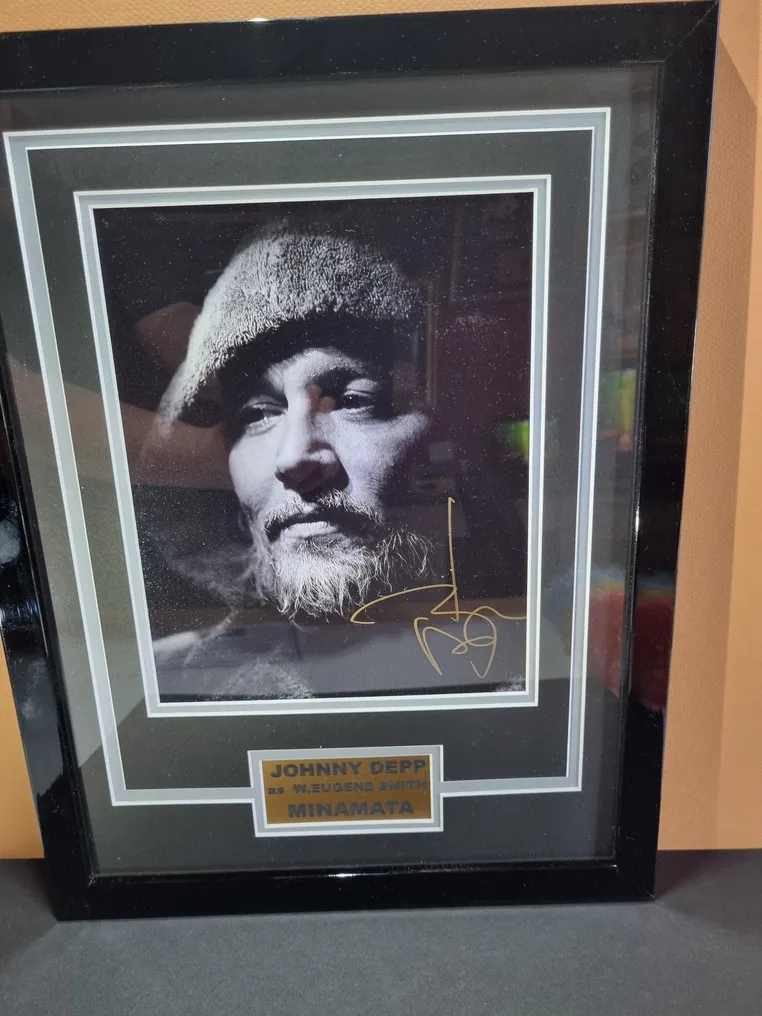 Minimata, Johnny Depp - Signed in Person - with Certificate - Autograph, Photo, Framed #1.0