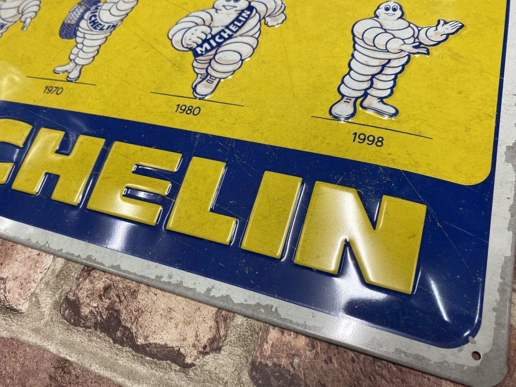 Michelin - Plaque émaillée - Michelin - Signalisation en acier publicitaire - Garage Automobilia - Métal #2.1