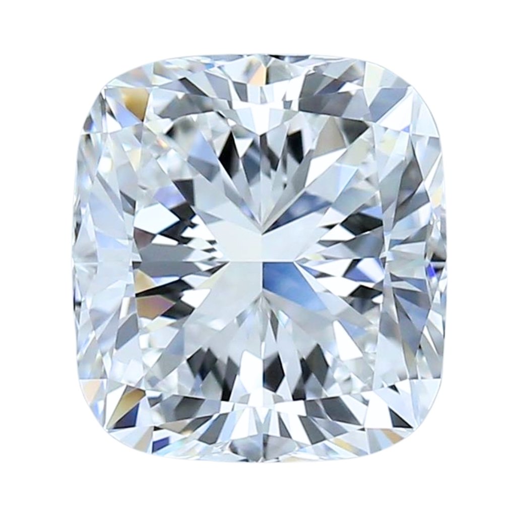 1 pcs Diamond  (Natural)  - 4.21 ct - Cushion - F - VVS2 - Gemological Institute of America (GIA) - Brilliant Ideal Cut #1.0