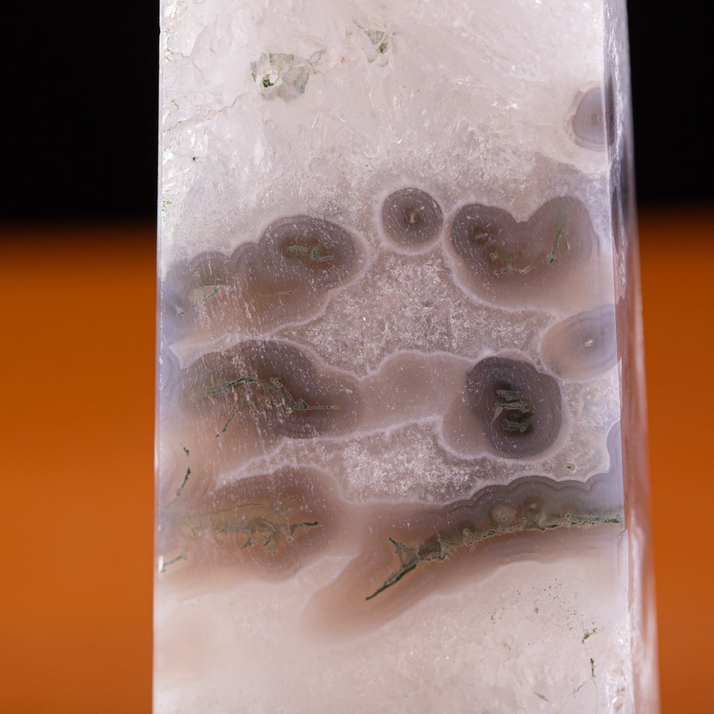 Multicolor Moss Agate Obelisk - Altezza: 205 mm - Larghezza: 45 mm- 510 g #3.2