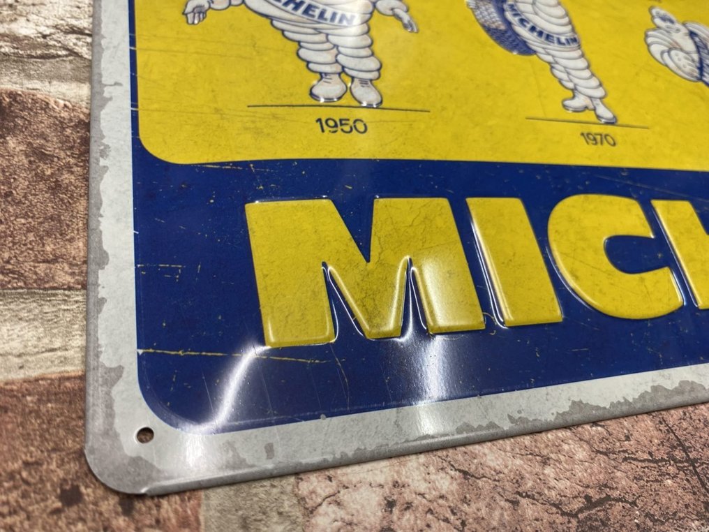 Michelin - Plaque émaillée - Michelin - Signalisation en acier publicitaire - Garage Automobilia - Métal #1.0