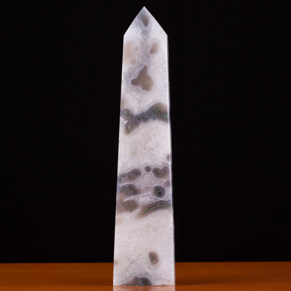 Multicolor Moss Agate Obelisk - Altezza: 205 mm - Larghezza: 45 mm- 510 g #2.1