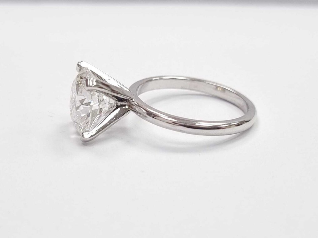 订婚戒指 - 14K包金 白金 - 4.03ct. tw. 钻石 (实验室培育) #2.1