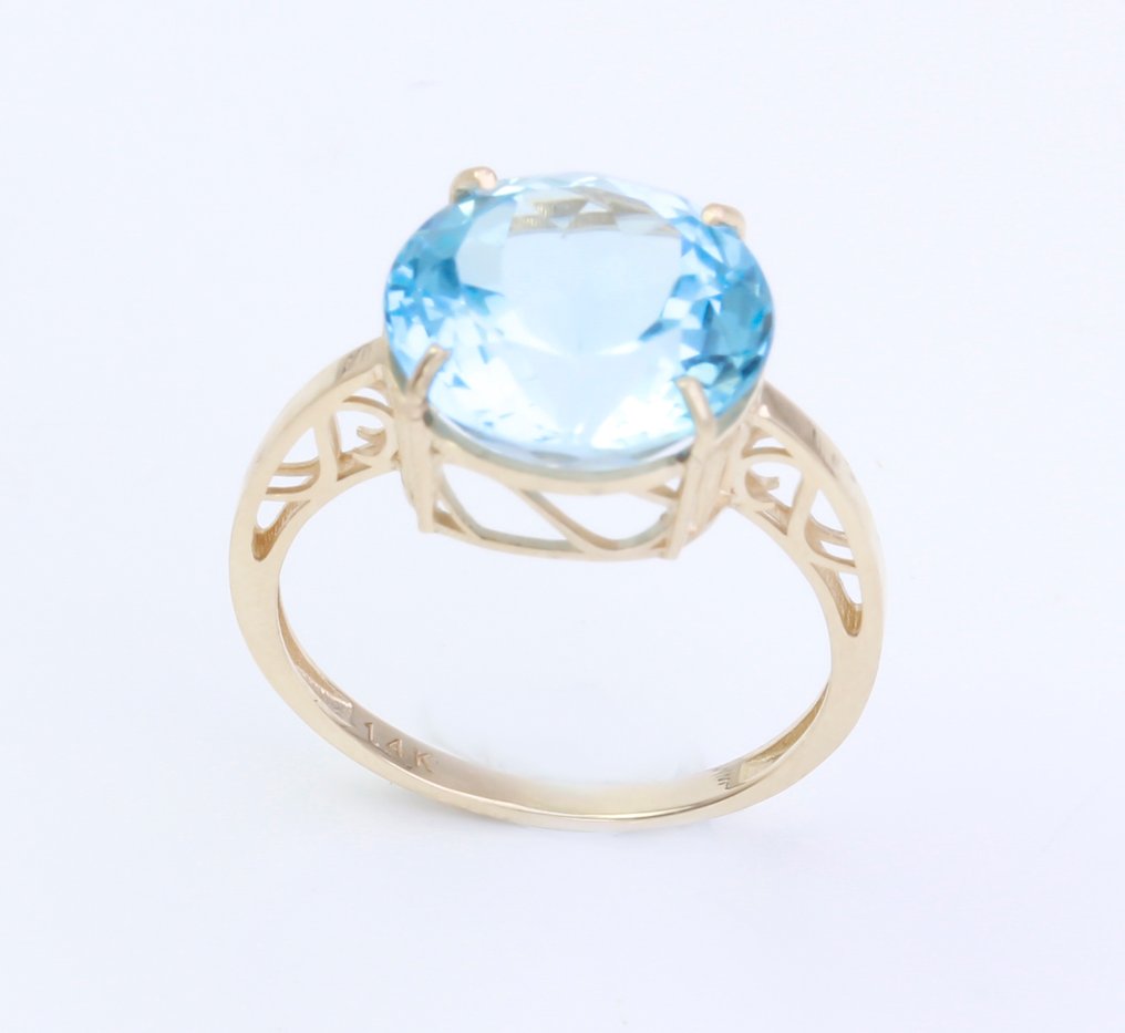 No Reserve Price - Ring - 14 kt. Yellow gold Topaz #3.2