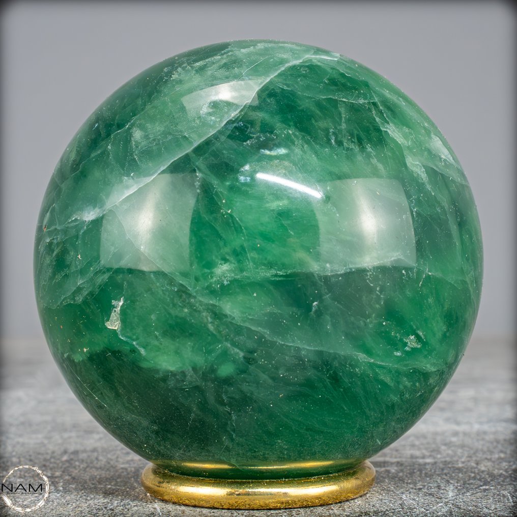 Grande sphère de fluorite verte Crystal, Chine- 856.08 g #2.1