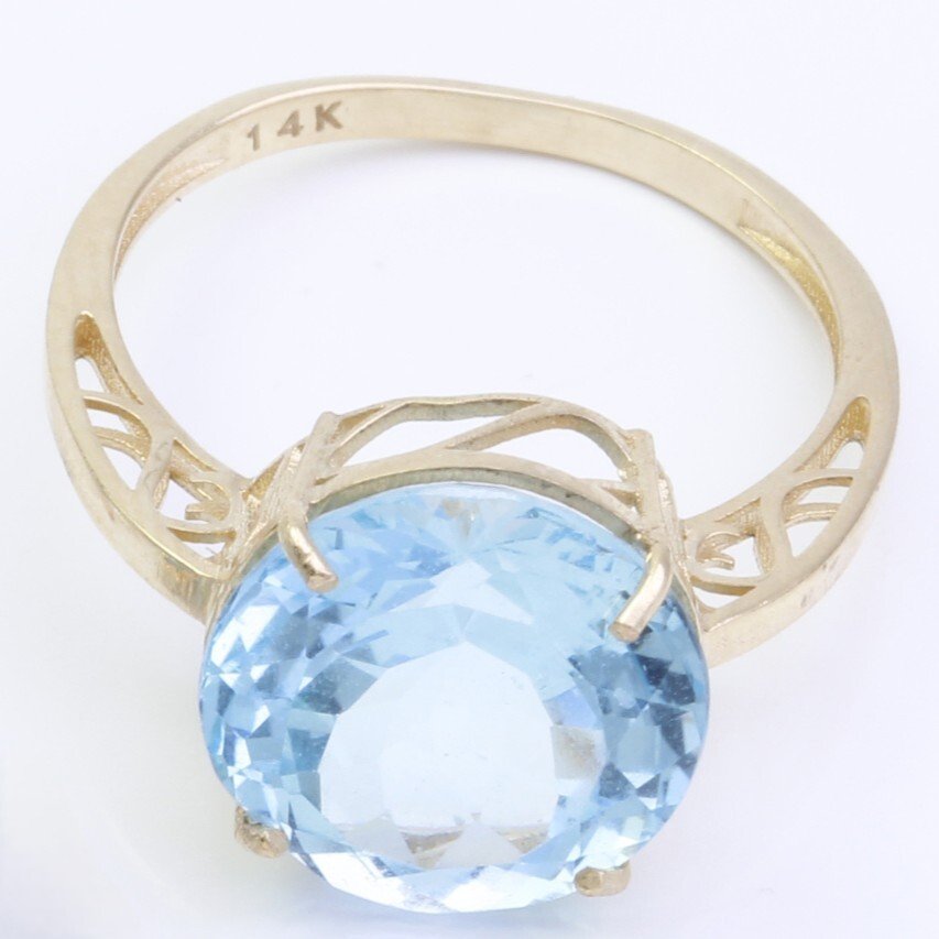 No Reserve Price - Ring - 14 kt. Yellow gold Topaz #1.0