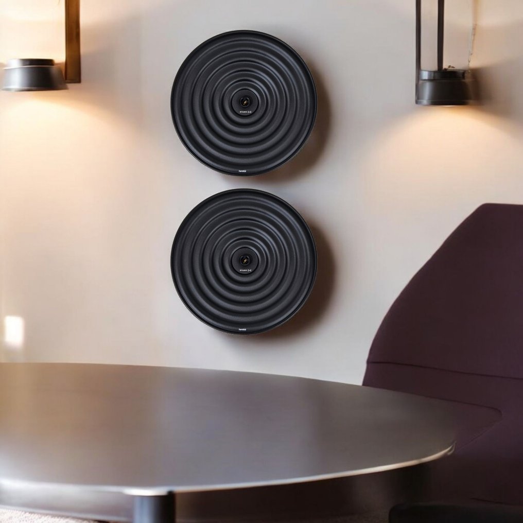 Herstal - Mikael Berlin - 壁灯 (2) - Sound (M) Ø400 - 黑色 - 金属 - 两件 #1.0