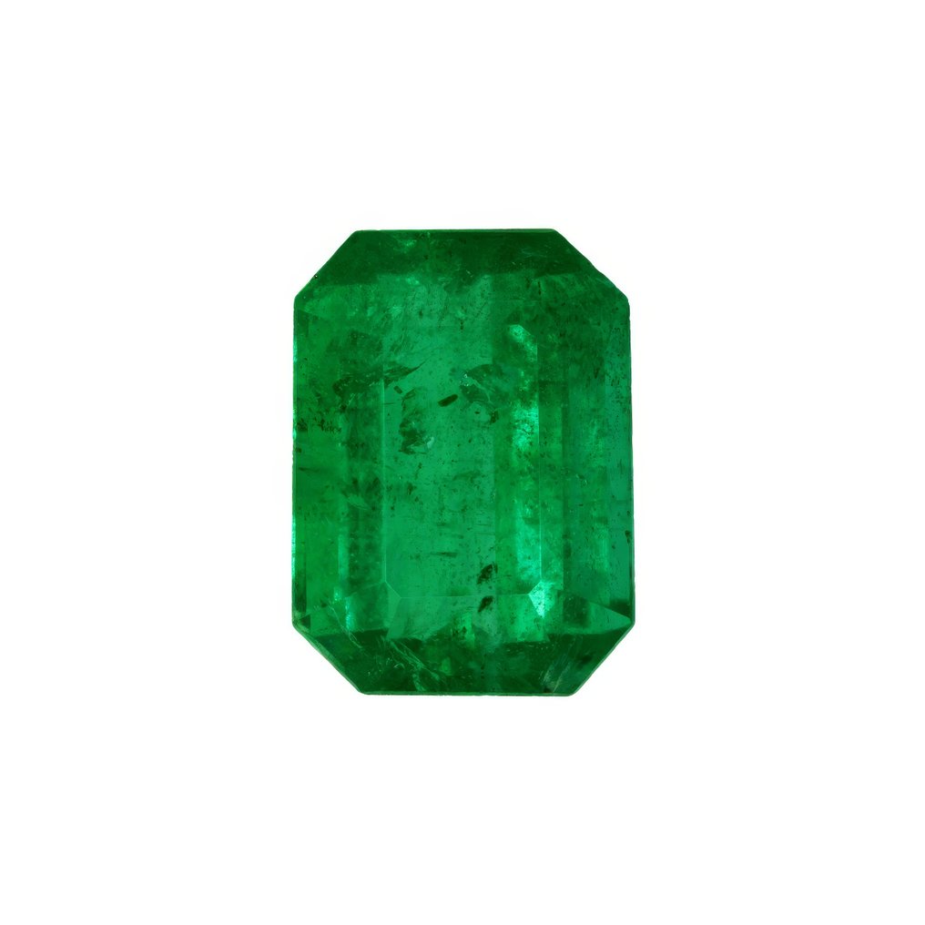 1 pcs Green Emerald - 3.39 ct - Bellerophon Gemlab #1.0