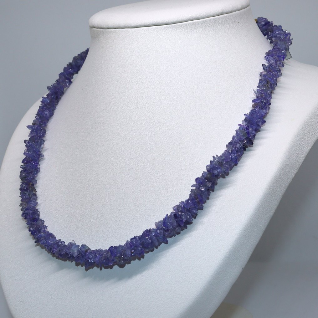 Τανζανίτης - Ασημί - Σειρά από χάντρες - περίπου 150 καράτια #2.1