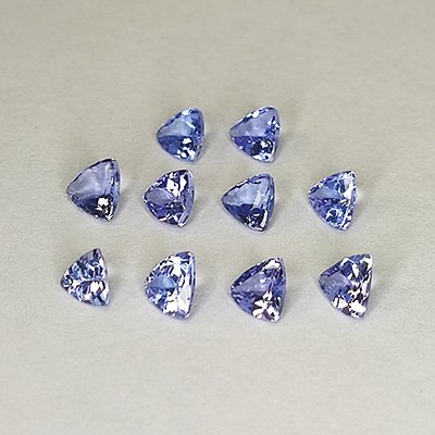 10 pcs  Βιολετί, Μπλε Τανζανίτης  - 3.05 ct - Antwerp Laboratory for Gemstone Testing (ALGT) #4.3