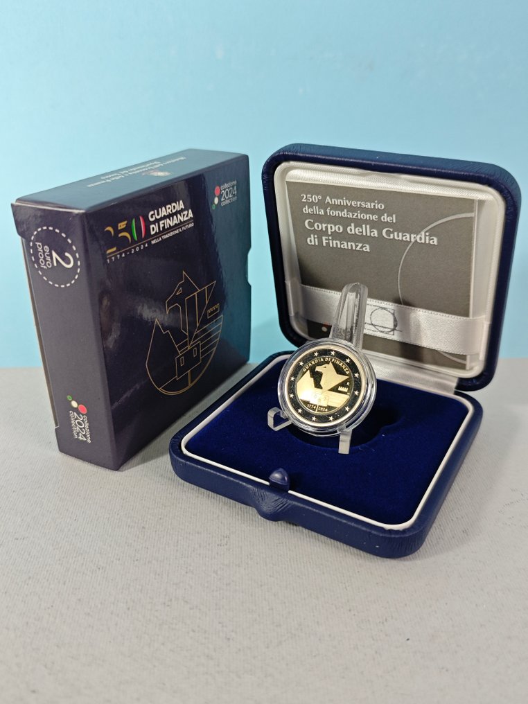 Ιταλία. 2 Euro 2024 "Guardia di Finanza" + "Montalcini" (2 monete) Proof  (χωρίς τιμή ασφαλείας) #2.1