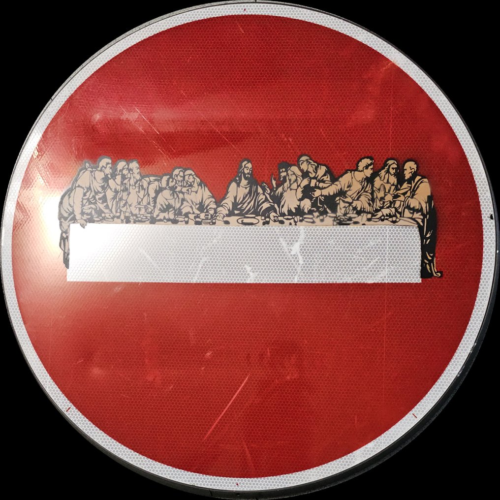 Jinks Kunst - La cène - Fromat 65 X 65 cm #1.0