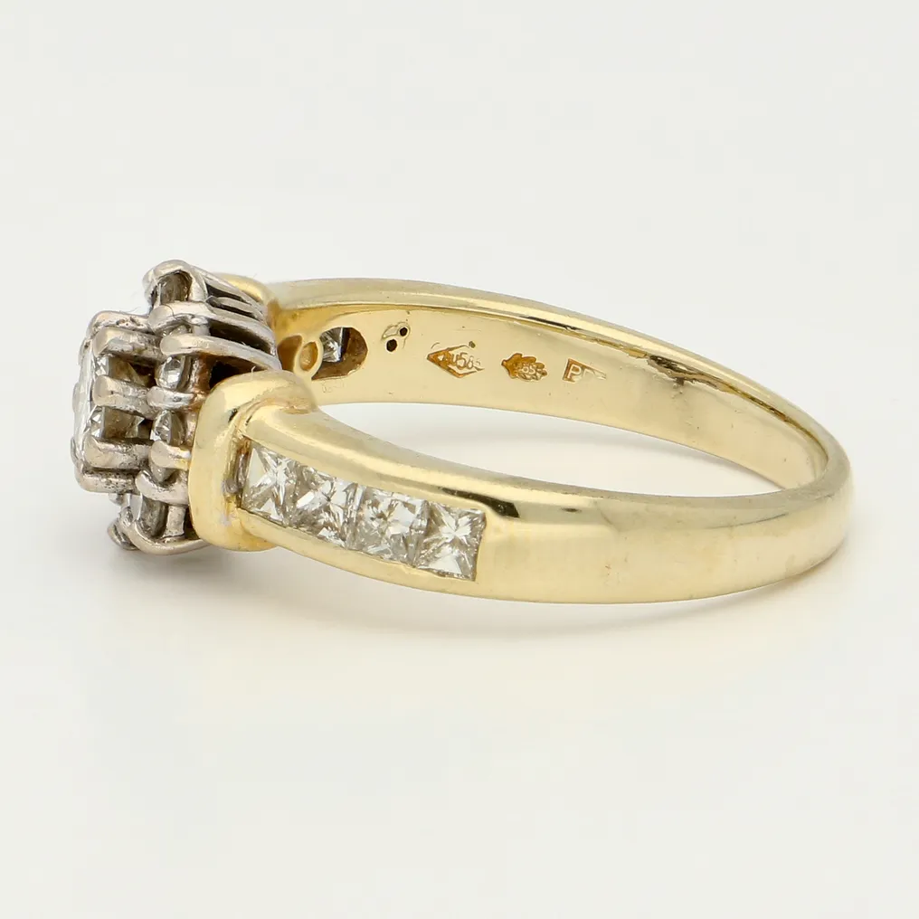 Ring - 14 karat Gulguld, Hvidguld -  1.37ct. tw. Diamant (Natur)  - Diamant #2.1