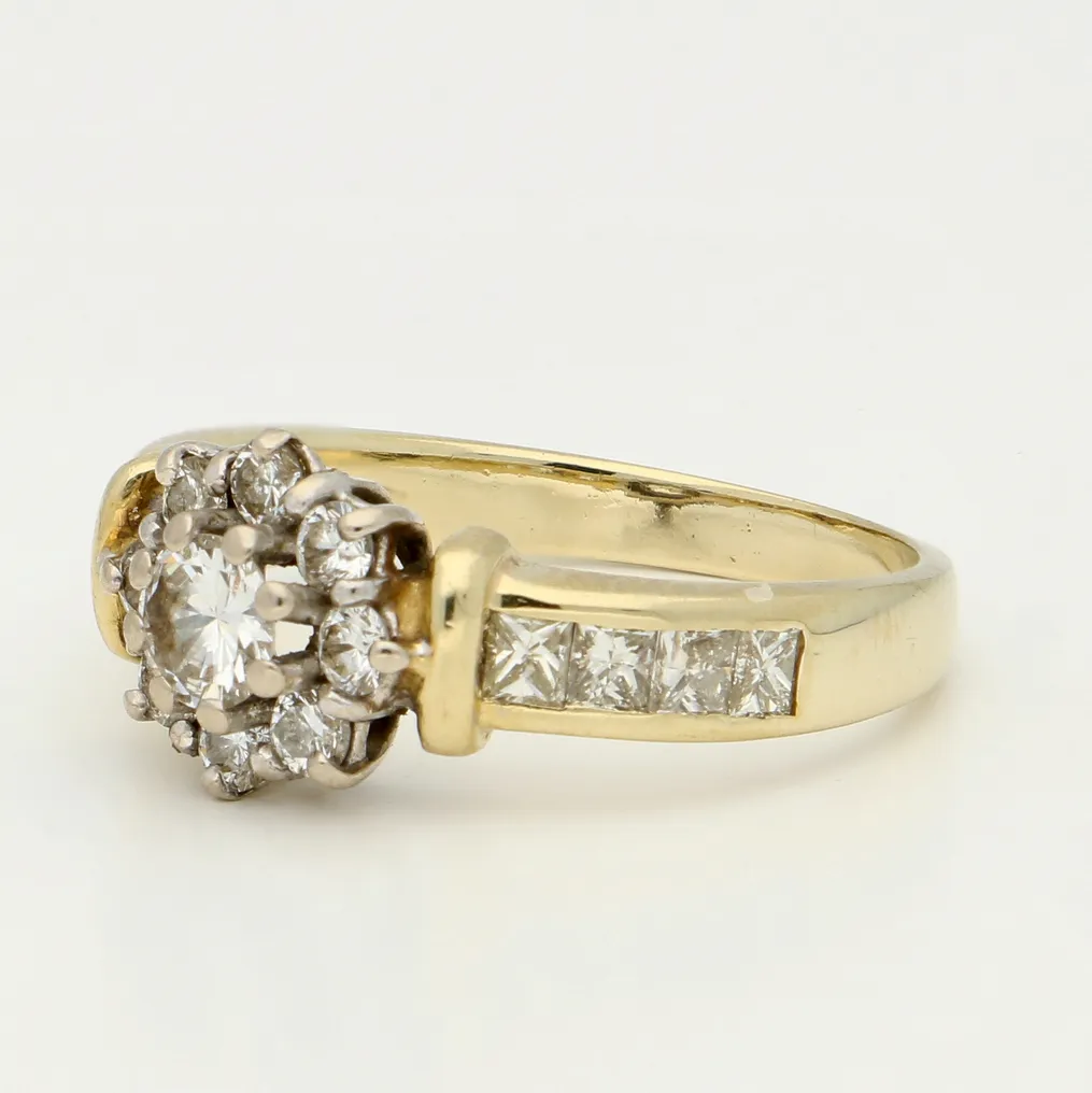 Ring - 14 karat Gulguld, Hvidguld -  1.37ct. tw. Diamant (Natur)  - Diamant #1.2