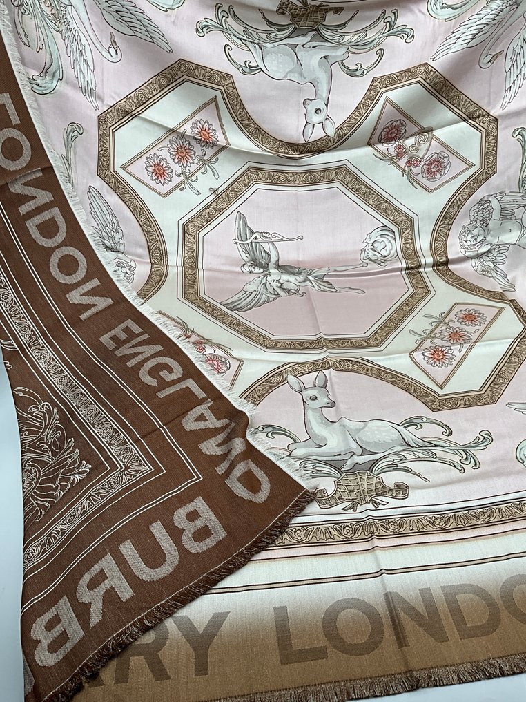 Burberry - ENGLAND /LONDON ,XXL Réversible SOIE - Επιτραχήλιο (Σάλι) #4.3