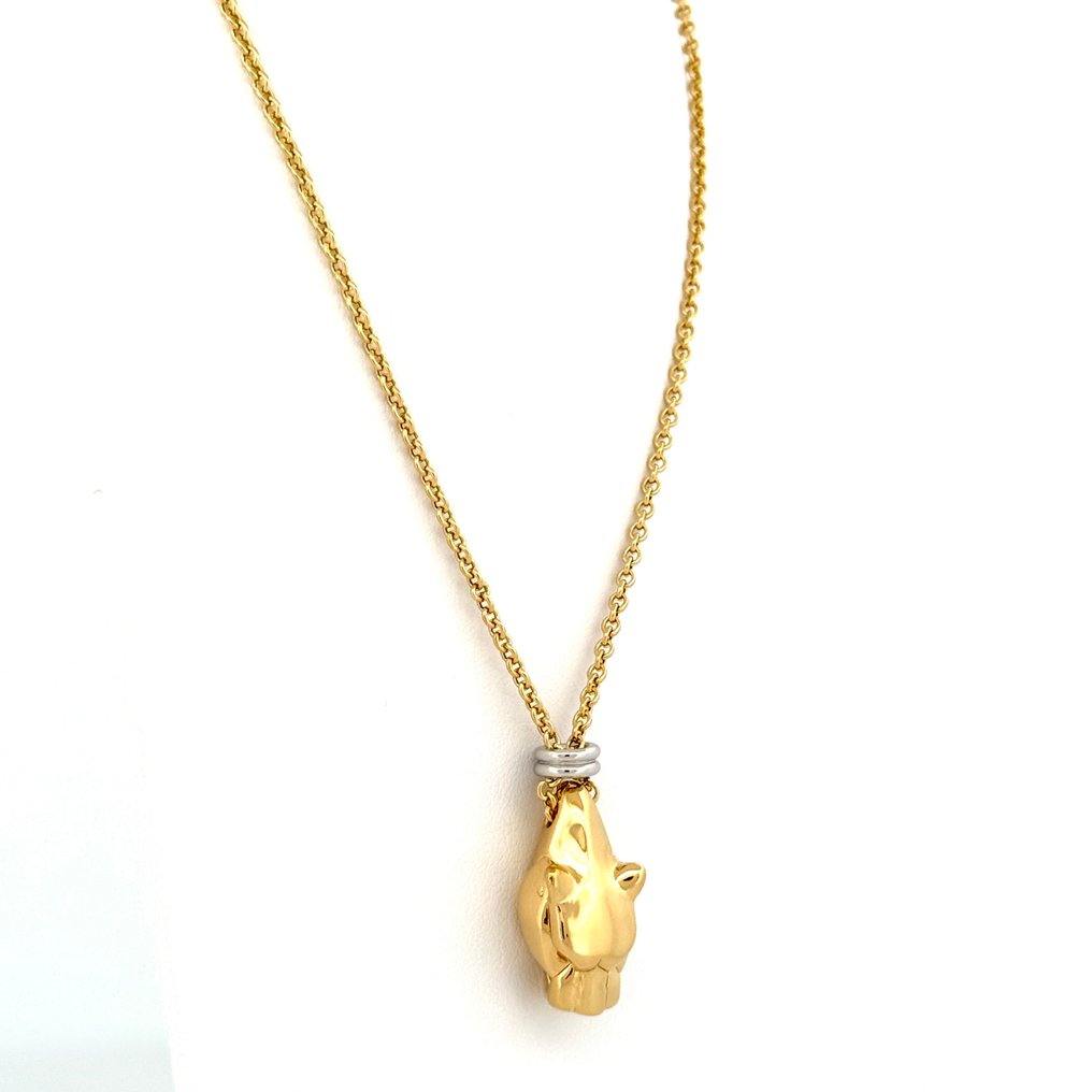 Handmade - 頸鏈 - Big Panther Chain - 5.3 g - 18 克拉 黃金, 白金 #1.0