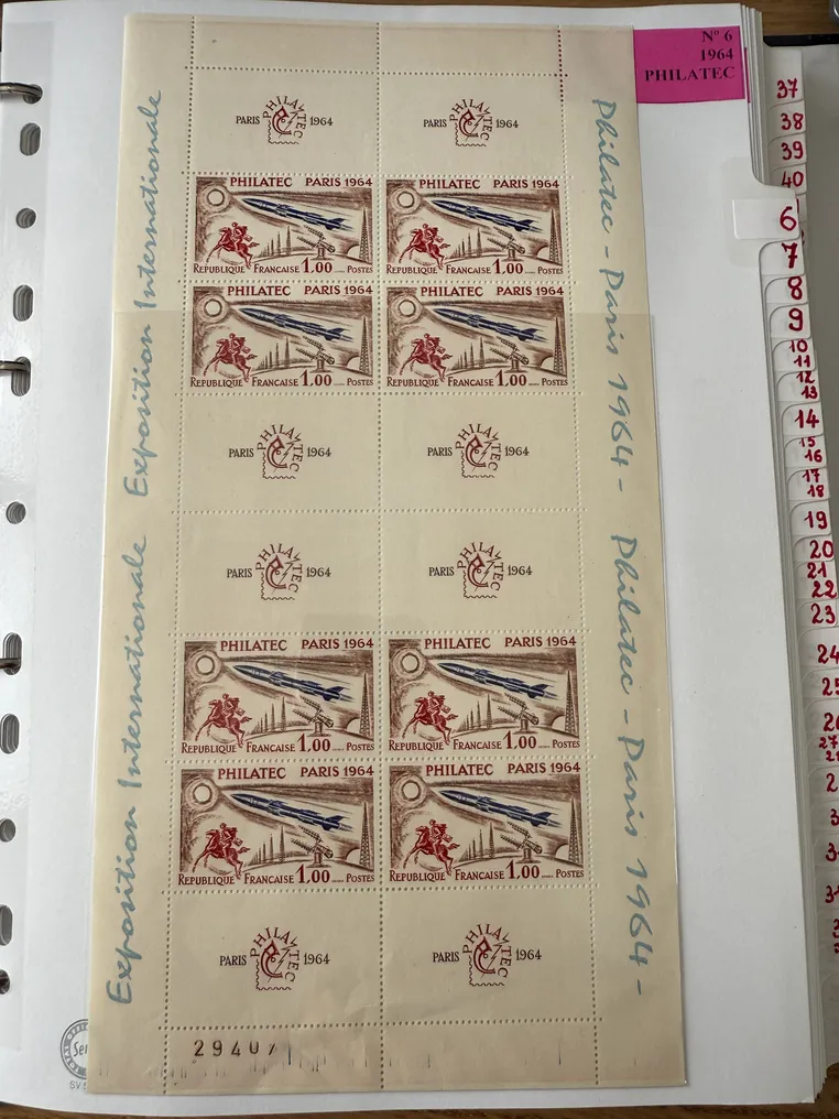 France - Collection "Blocs" Y&T 6-80 complete (except 6 Philatec) in NEUFS ** - TB (album 1/2) #2.1