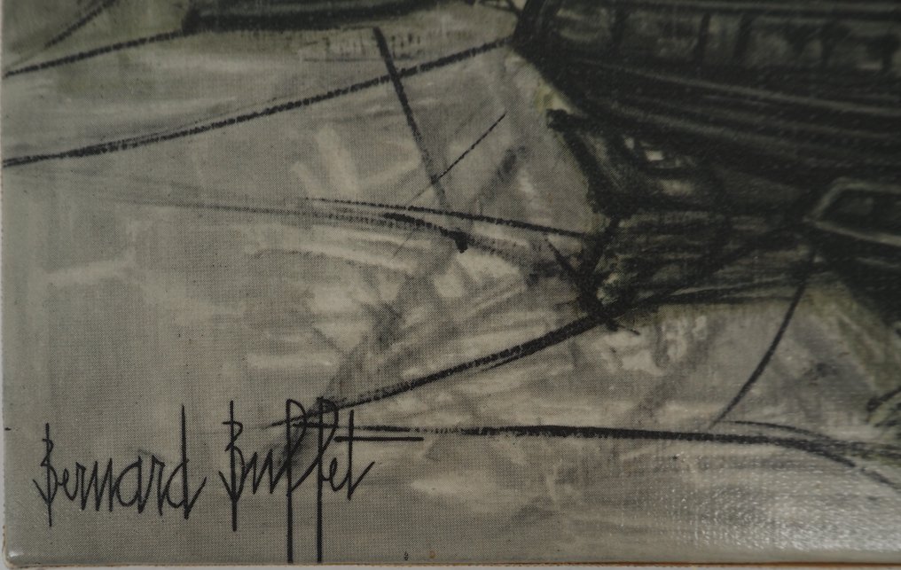 Bernard Buffet (1928-1999) - Bretagne : Petit port à marée basse #1.0