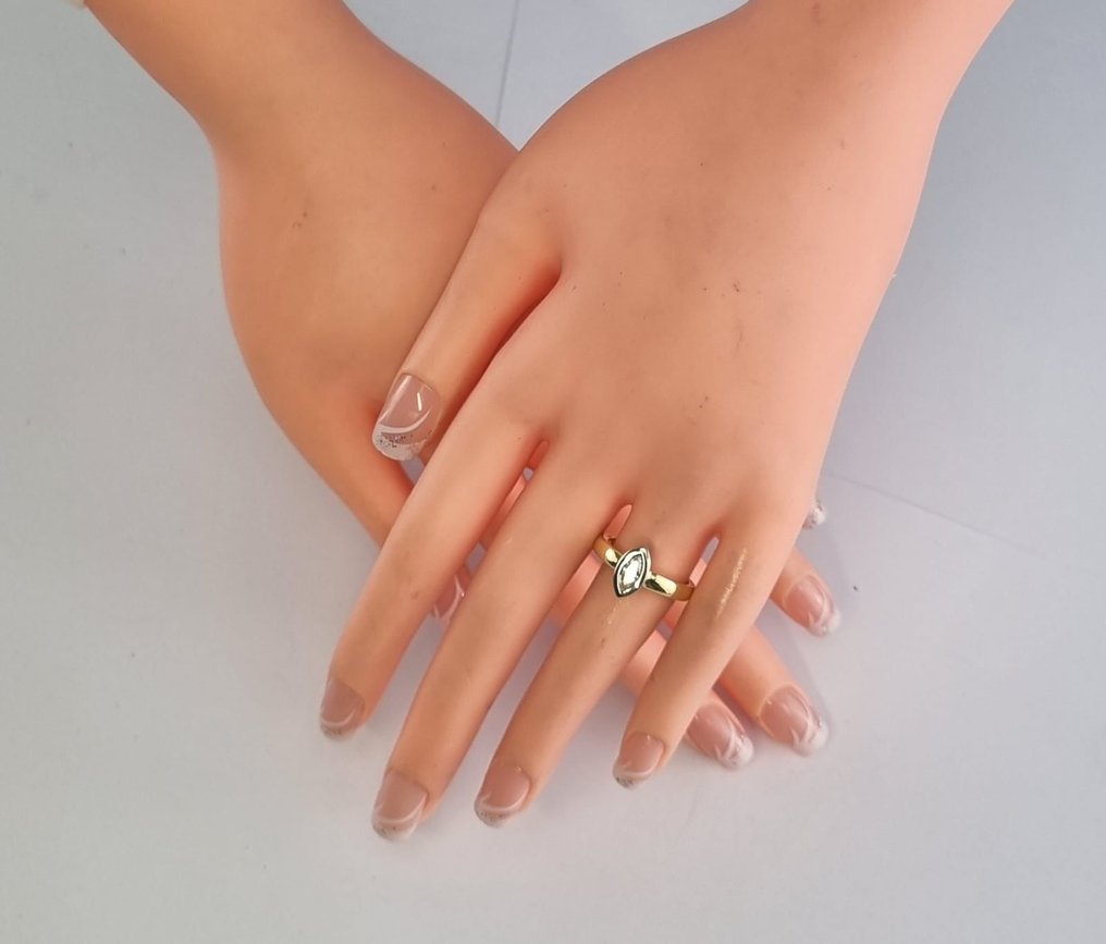 订婚戒指 - 18K包金 白金, 黄金 - 0.50ct. tw. 钻石 (天然) - RS 55 0,50克拉 Solitaire #2.1