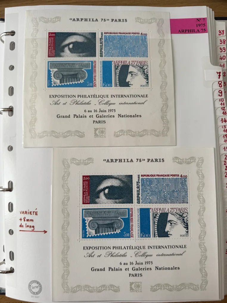 France - Collection "Blocs" Y&T 6-80 complete (except 6 Philatec) in NEUFS ** - TB (album 1/2) #3.1