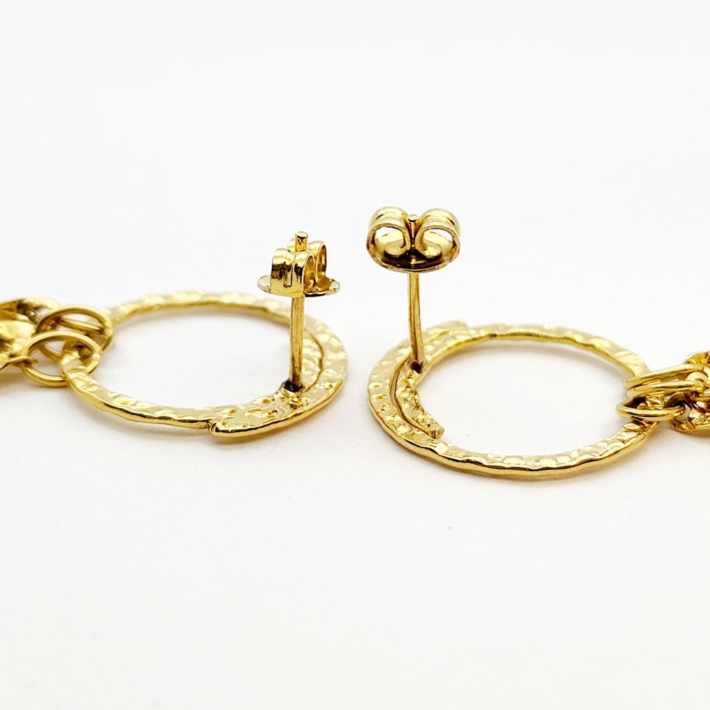 Boucles d'oreilles - 18 carats Or jaune Quartz #4.3