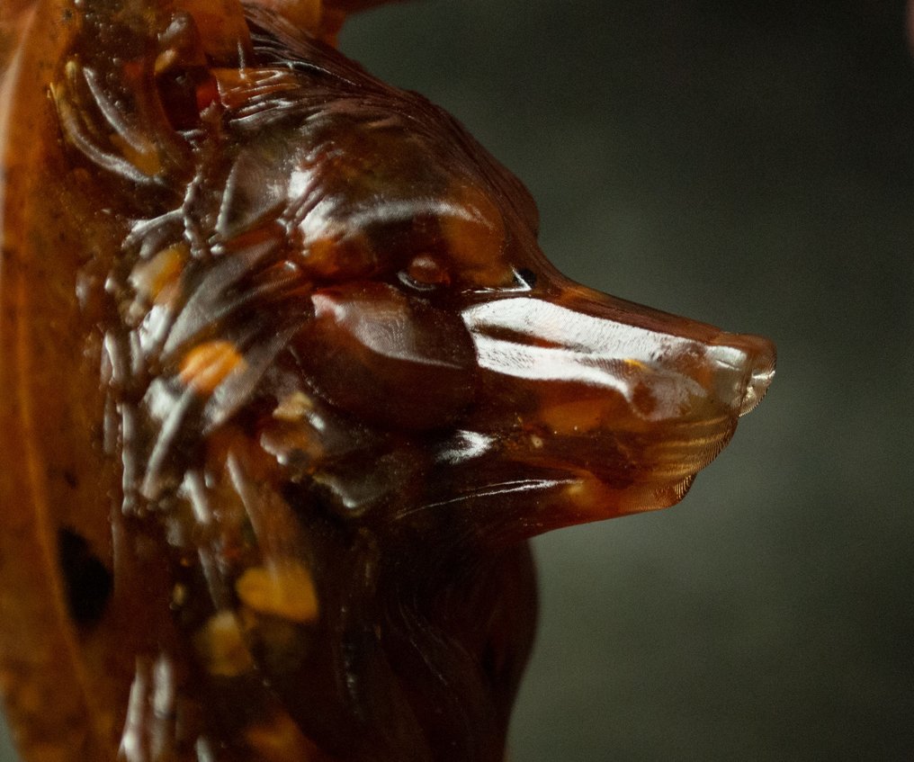 Διακόσμηση τοίχου με κεχριμπάρι Βαλτικής και λύκο - Κεχριμπάρι - Gothic Soul - 8.5 cm - 8.5 cm  (χωρίς τιμή ασφαλείας) #3.2