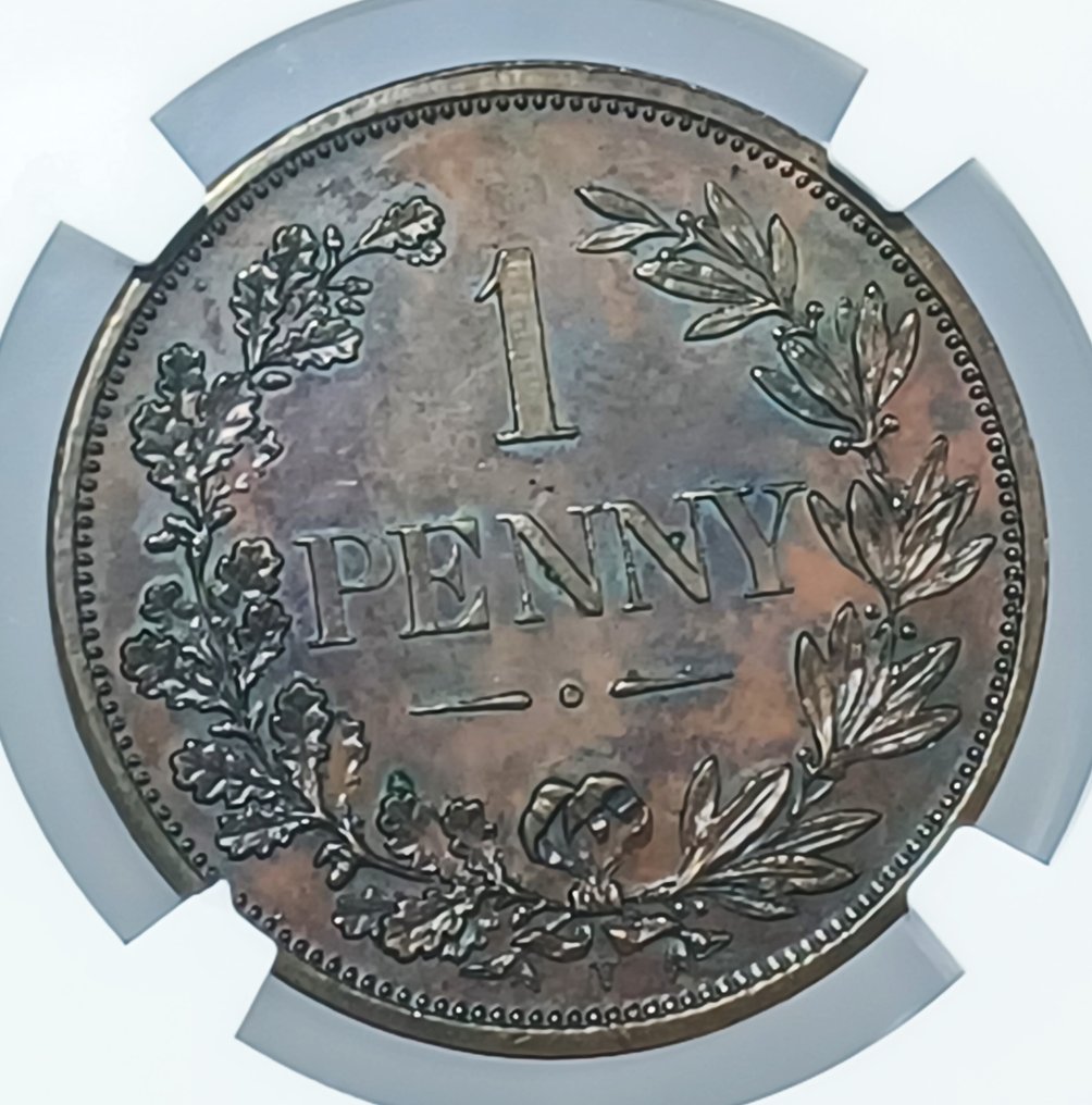 South Africa. 1 Penny 1890 ZAR Bronze NGC PF62BN Transvaal #4.3