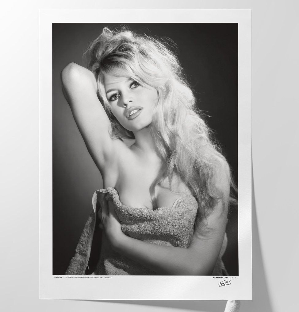 Brigitte Bardot Iconics - XXL Fine Art Photography - 80x60 cm ! - Limited Edition Nr 05 of 100 - Serial 10103 - Collector - No Reserve #1.0