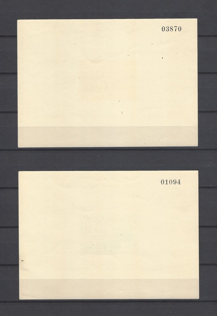 Spain 1937 - Small sheets for elevation - without denture - with certificate. - Edifil nº 838/39 #1.0