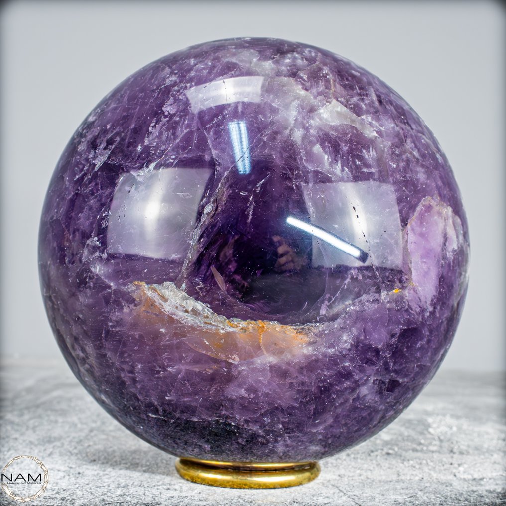 Φυσική κορυφαίας ποιότητας μοβ φθορίτης Σφαίρα- 2664.64 g #1.0