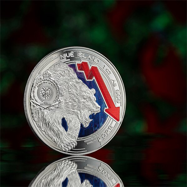 Niue. 2 Dollars 2023 Bull and Bear Markets 1 Oz, Proof-like (.999) (Sans prix de réserve) #3.2
