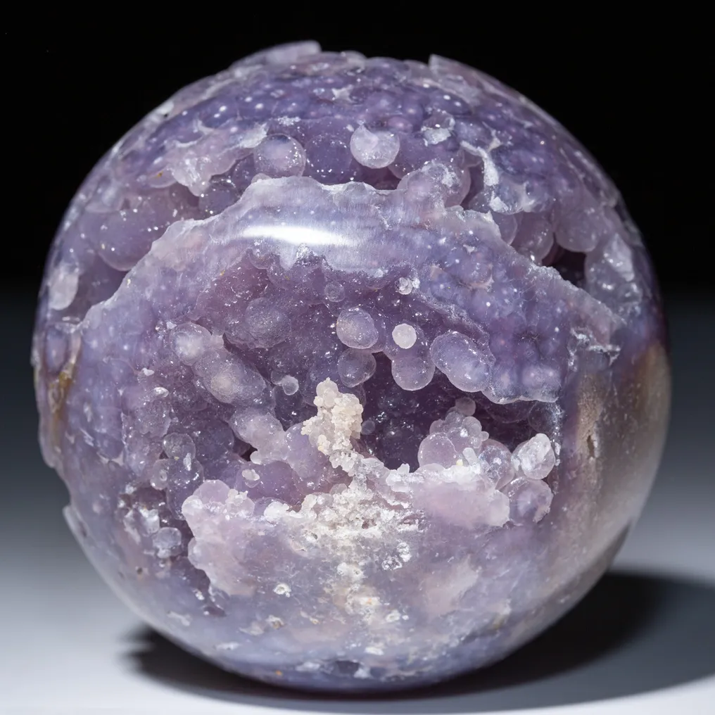 Grape Agate - Botryoidal Sphere from Indonesia - Tiny Sphere of Purple Quartz with a Botryoidal - Altezza: 75 mm - Larghezza: 75 mm- 499 g #2.1