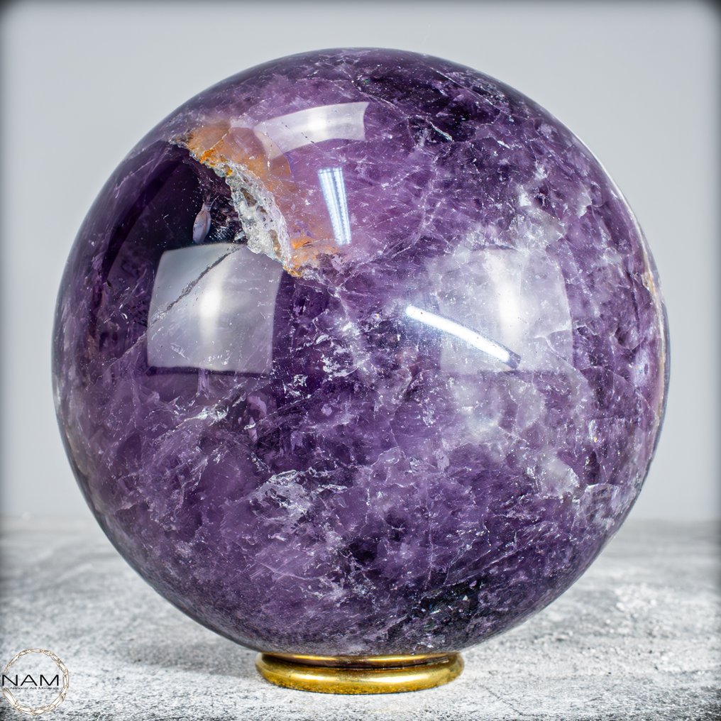 Φυσική κορυφαίας ποιότητας μοβ φθορίτης Σφαίρα- 2664.64 g #2.1