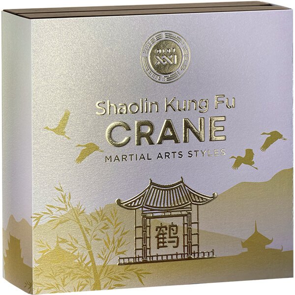 Niue. 5 Dollars 2022 Martial Arts Styles - Shaolin Kung Fu Crane 2 Oz Antique finish (.999) #4.3