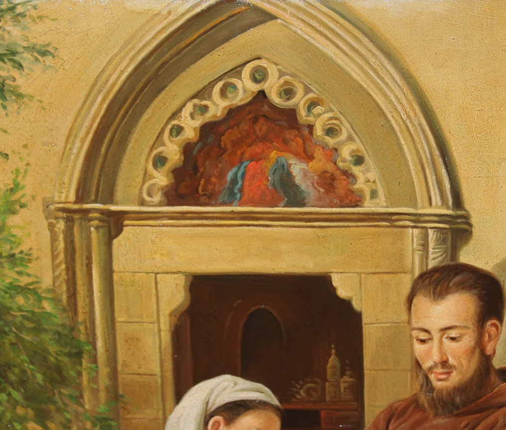 Ferdinand Georg Waldmüller (1793-1865) - A las puertas del monasterio #3.2