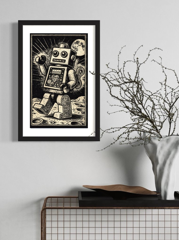 Æ (XX-XXI) - (Set of 2) - "Lego Robots" (2025) - Mixed Media Diptych #2.1