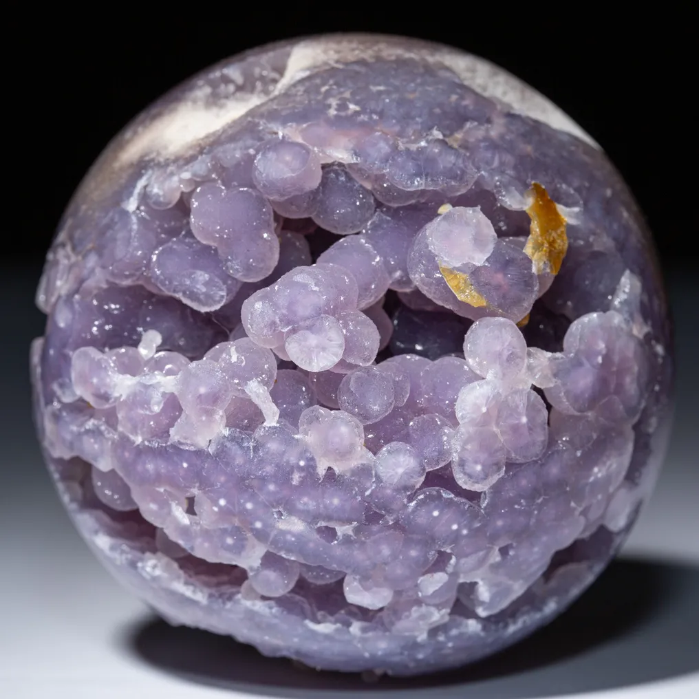 Grape Agate - Botryoidal Sphere from Indonesia - Tiny Sphere of Purple Quartz with a Botryoidal - Altezza: 75 mm - Larghezza: 75 mm- 499 g #3.2