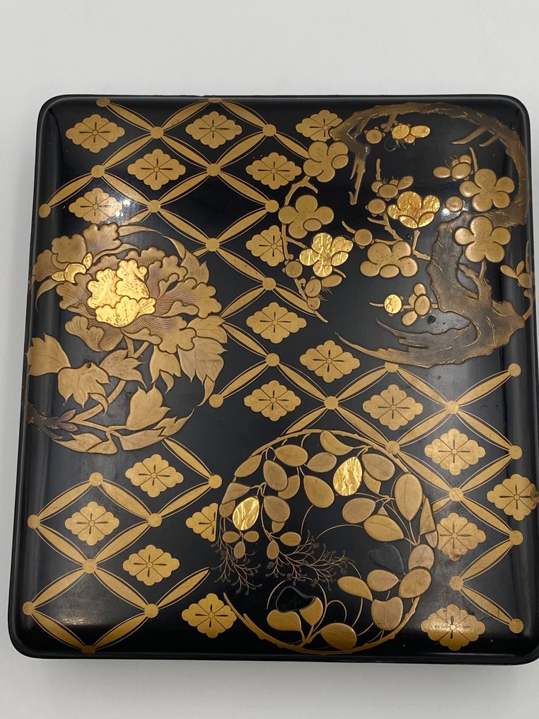 Antique Maki-e Suzuribako 硯箱 writing Inkstone box makie