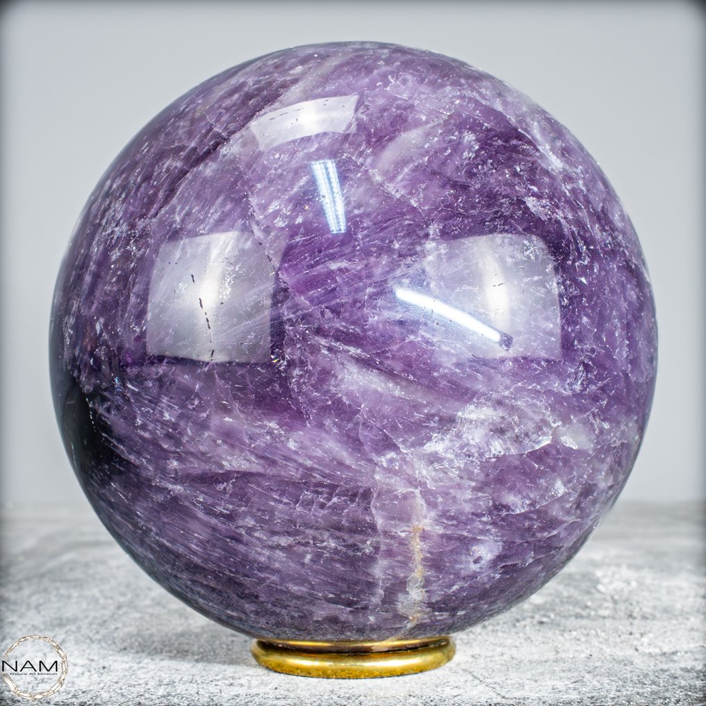 Φυσική κορυφαίας ποιότητας μοβ φθορίτης Σφαίρα- 2664.64 g #3.2