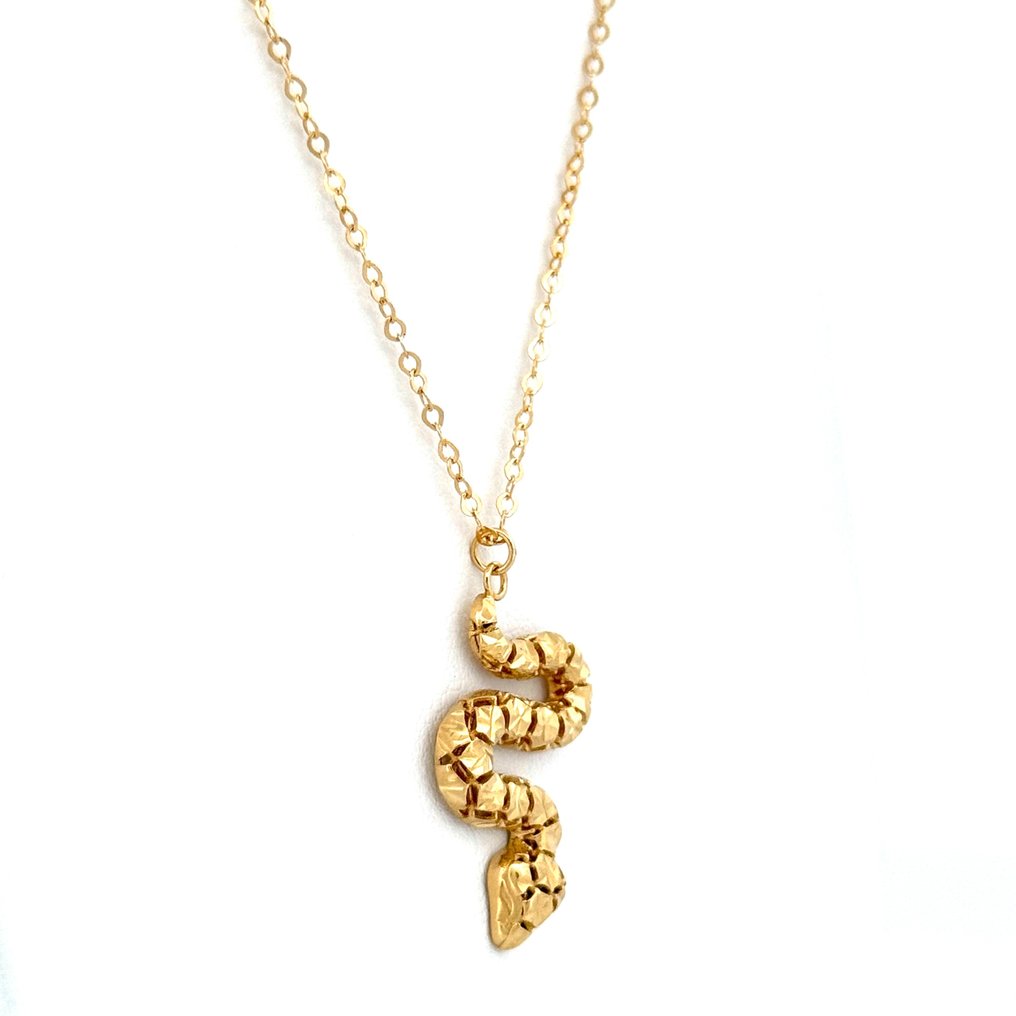 Handmade - 项链 - Serpente - 3.6 g - 18K包金 黄金 #4.3