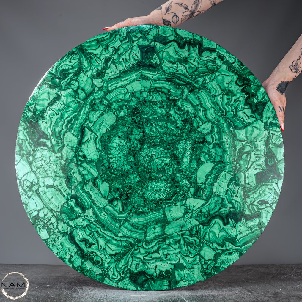 天然孔雀石桌面,最高品质 自然的杰作- 13396.51 g #4.3