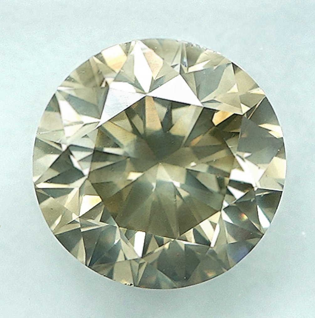 没有保留价 - 1 pcs 钻石  (天然色彩的)  - 2.01 ct - 圆形 - Fancy 稍帶灰色的 黄色 - SI2 微内含二级 - 国际宝石研究院（IGI） #1.0