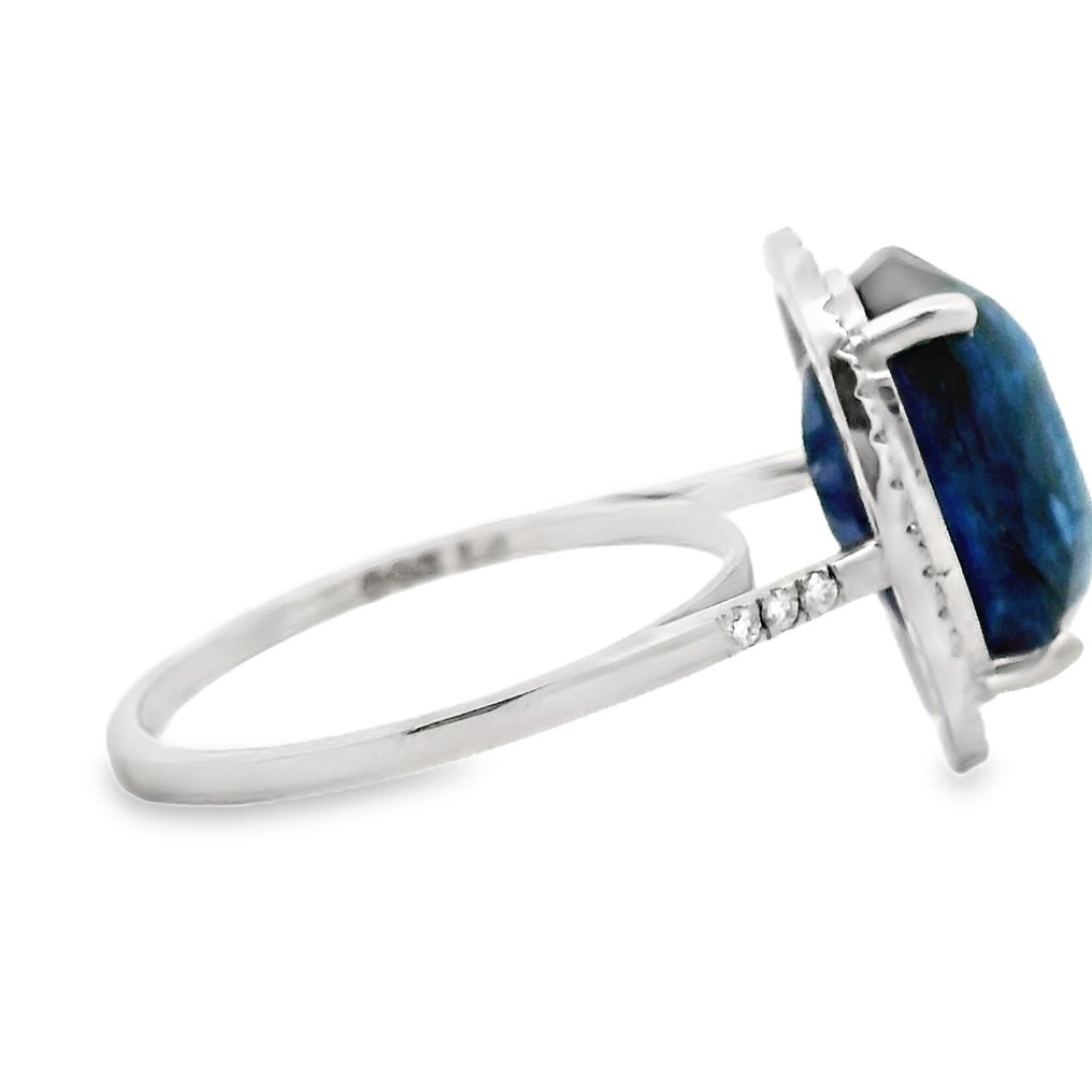 Ring Platin -  8.79ct. tw. Saphir - Diamant #3.2