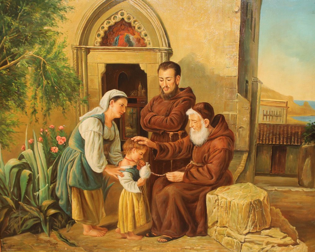 Ferdinand Georg Waldmüller (1793-1865) - A las puertas del monasterio #1.0