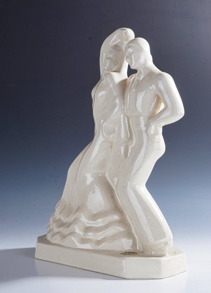 Hubert Bequet Céramique d’Art – Quaregnon - Rzeźba, Flamenco dansers - 40 cm - fajans #2.1
