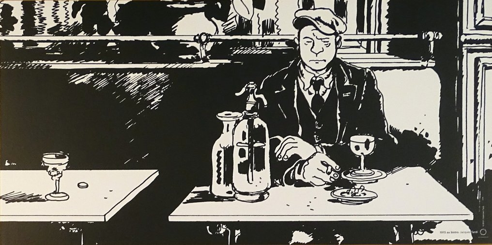 Tardi, Jacques - 1 Offset Print - Nestor Burma - 1915 au bistrot #2.1