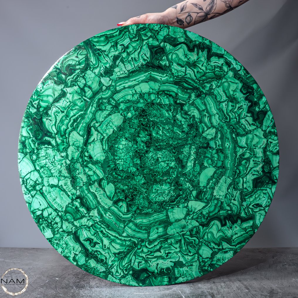 天然孔雀石桌面,最高品质 自然的杰作- 13396.51 g #2.1