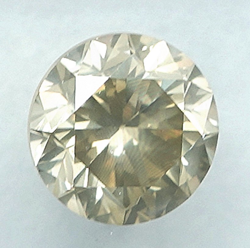 χωρίς τιμή ασφαλείας - 1 pcs Διαμάντι  (Φυσικού χρώματος)  - 0.90 ct - Στρογγυλό - Fancy Γκριζωπό Κίτρινο - SI2 - International Gemological Institute (IGI) #4.3