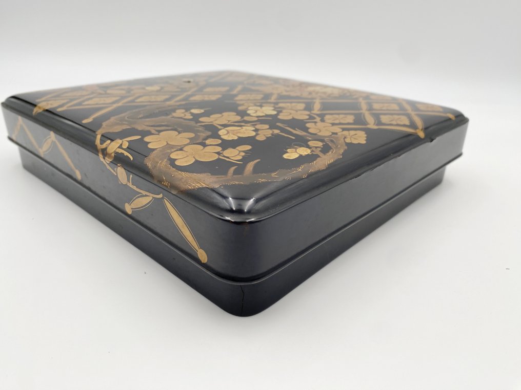 Antique Maki-e Suzuribako 硯箱 writing Inkstone box makie